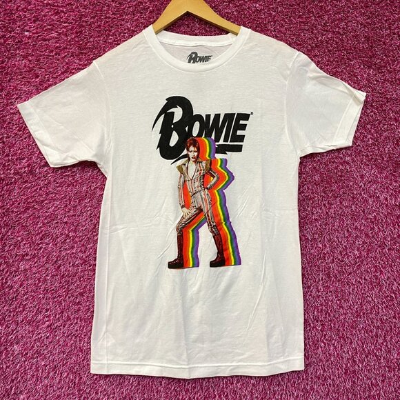 David Bowie Star Man Rainbow Rock Tshirt size Small - Picture 1 of 4